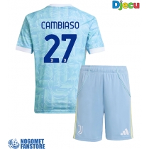 Juventus Andrea Cambiaso #27 Gostujuci Dres za djecu 2025-26 Kratak Rukav (+ Kratke hlače)